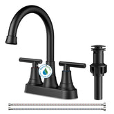 TVOFEK 4inch Centerset Bathroom Sink Faucet 2 or 3 Hole with Pop up Drain for Restroom RV Bar