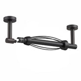 TVOFEK Paper Towel Holder Under Cabinet, Stainless Steel One-Handed Tear Paper Roll Holder with Ratchet System, Drill Mount Commercial Paper Towel Rack for Kitchen, Round Base, Matte Black