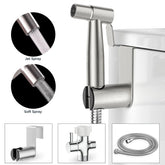 TVOFEK Handheld Bidet Sprayer for Toilet, Jet Spray Kit Adjustable Pressure, Bidet Attachment for Feminine Wash & Shower, Wall/Toilet Mount