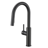TVOFEK Kitchen Faucet with Pull Down Sprayer, High Arc Kitchen Sink Faucet with Deck Plate fit 1 or 3 Hole, Matte Black Faucets for RV Bar Farmhouse Laundry