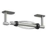 TVOFEK Paper Towel Holder Under Cabinet, Stainless Steel Paper Roll Holder with Damping Effect, Adhesive or Drill Mount, One-Handed Tear for Kitchen, Oval Base