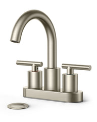 TVOFEK Black Bathroom Faucets for Sink 3 Hole, 8 inch Widespread Water Faucet with Metal Pop-up Drain, Aerator and cUPC Supply Hoses