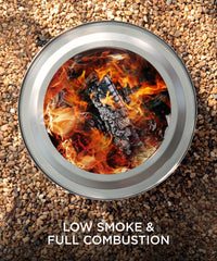 TVOFEK Smokeless Fire Pit Stainless Steel, 19.7 inch Firepits for Outside with Removable Ash Pan for Camping, Bonfire