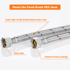 TVOFEK Black Waterfall Bathroom Faucet 1 or 3 Hole, Single Handle Bathroom Sink Faucet with Deck and Pop-up Drain for Lavatory Washbasin