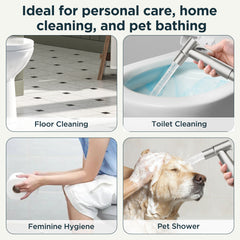 TVOFEK Handheld Bidet Sprayer for Toilet, Jet Spray Kit Adjustable Pressure, Bidet Attachment for Feminine Wash & Muslim Shower
