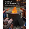 30" Propane Fire Pit Table 50,000 BTU Outdoor Gas Fire Pit Table with Lid and Glass Stone for Backyard, Garden, Patio and Picnic, CSA Certified