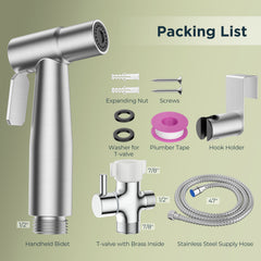 TVOFEK Handheld Bidet Sprayer for Toilet, Jet Spray Kit Adjustable Pressure, Bidet Attachment for Feminine Wash & Muslim Shower