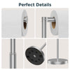 TVOFEK Toilet Paper Holder Freestanding Adjustable Height, Stainless Steel Toilet Paper Holder Stand for 4 Rolls with Storage, Stable Weighted Base, Brushed Nickel
