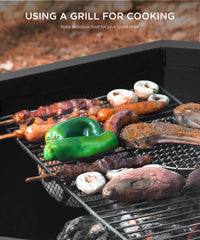 TVOFEK 43 inch Octagon Fire Pit with Grill and Poker, Large Wood Burning Firepits, Outdoor Fire Barrell for Bonfire, Backyard, Patio, Picnic, Camping, Black