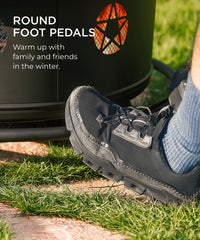 TVOFEK 43 Inch Fire Pit with BBQ Grill, Large Wood Burning Fire Pits with Lid, Fire Poker and Cooking Grate for Backyard, Patio