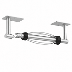 TVOFEK Paper Towel Holder Under Cabinet, Drill Mount or Adhesive Paper Towel Holder, Stainless Steel with Damping Effect, One-Handed Tear for Kitchen, Rectangular Base