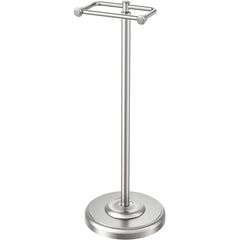TVOFEK Toilet Paper Holder Free Standing, Vintage Toilet Paper StorageHolder Stainless Steel, with 4.1LBS Stable Weighted Base, Fits Regular and Mega Rolls, Matte Black