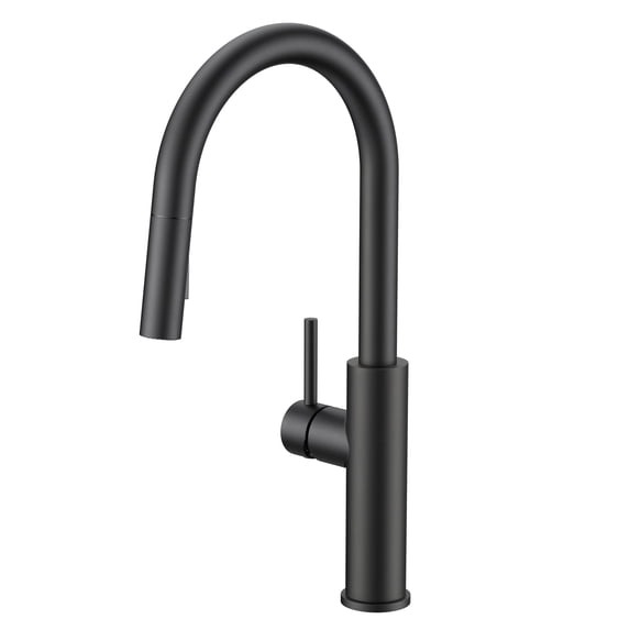 TVOFEK Kitchen Faucet with Pull Down Sprayer, High Arc Kitchen Sink Faucet with Deck Plate fit 1 or 3 Hole, Matte Black Faucets for RV Bar Farmhouse Laundry