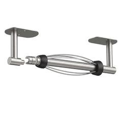 TVOFEK Paper Towel Holder Under Cabinet, Stainless Steel Paper Roll Holder with Damping Effect, Adhesive or Drill Mount, One-Handed Tear for Kitchen, Oval Base
