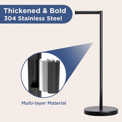 TVOFEK Toilet Paper Holder Freestanding, Stainless Steel Toilet Paper Holder Stand for 4 Rolls with Storage, Stable Weighted Base, Matte Black