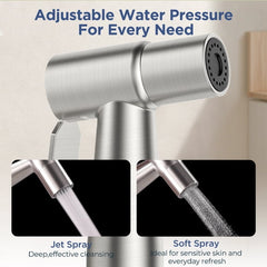 TVOFEK Handheld Bidet Sprayer for Toilet, Jet Spray Kit Adjustable Pressure, Bidet Attachment for Feminine Wash & Shower, Wall/Toilet Mount